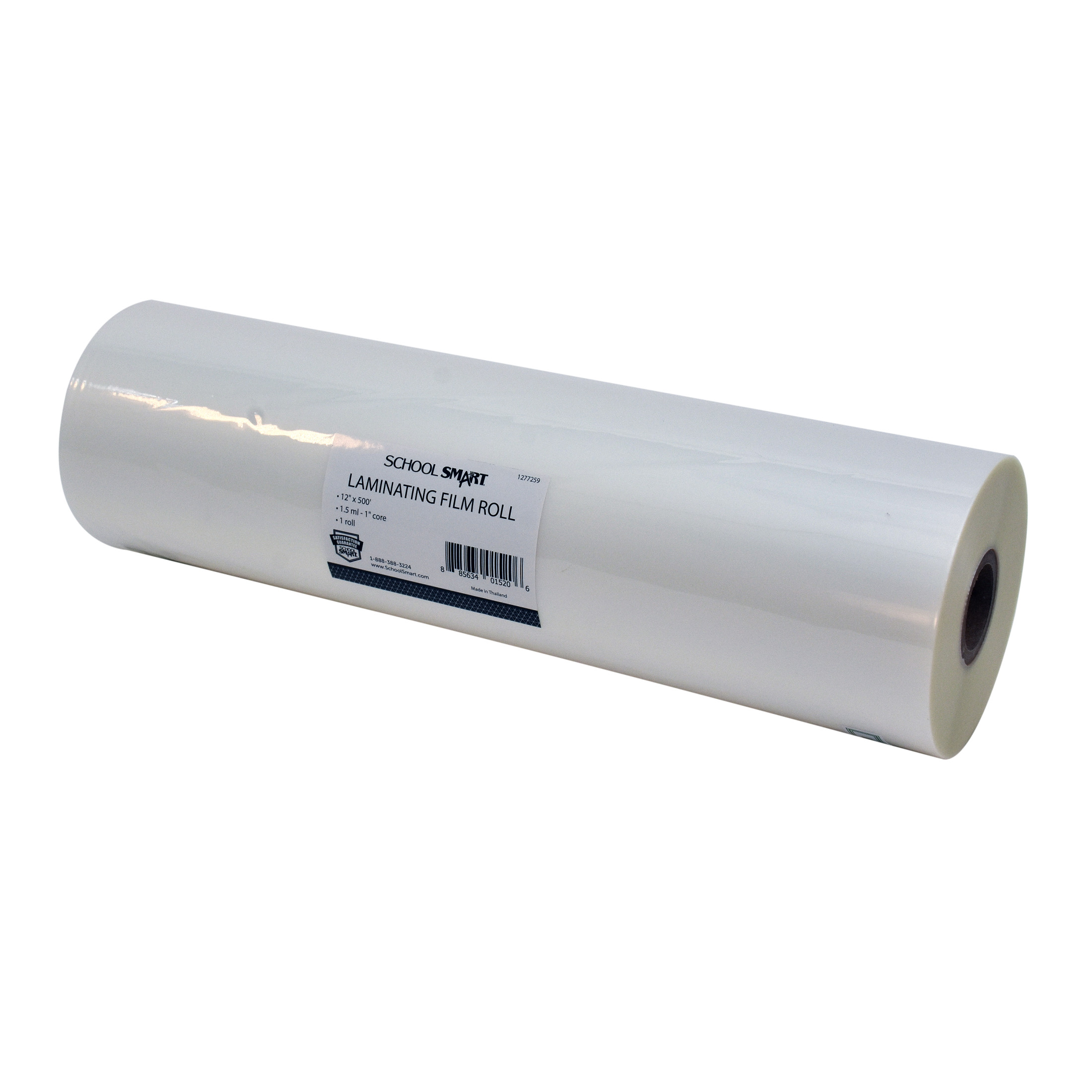 Laminating Film Roll, 12 Inches x 500 Feet, 1.5 mil Thick, 1 Inch Core, High Gloss