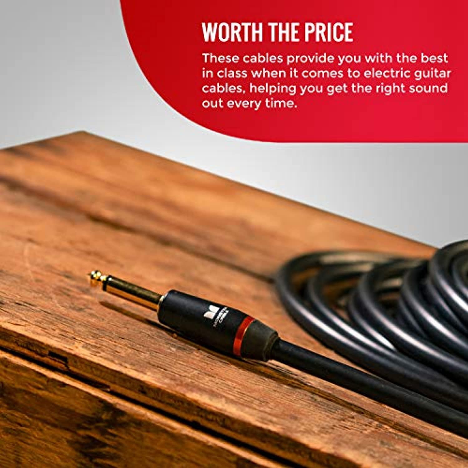 Monster 600550-00 Prolink Monster Bass 1/4" Instrument Cable. 21 ft - Straight to Straight
