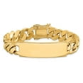 thumbnail image 3 of Diamond2Deal 14k Yellow Gold Hand-Plate Curb Link 48x15mm Plate ID Bracelet for Women 8.5", 3 of 6
