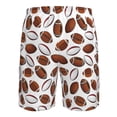 thumbnail image 6 of Kdxio Football Pattern Mens Casual Shorts - Drawstring Summer Beach Sports Shorts for Men, 6 of 9