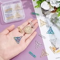 thumbnail image 3 of 24Pcs 2 Styles 3 Colors Trinity Knot Charm Irish Celtic Jewelry Triangle Triquetra Pendant Moon Phase Bar Pendant Rectangle Crescent Moon Charm for DIY Craft Jewelry Making, 3 of 9