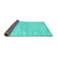thumbnail image 2 of Ahgly Company Indoor Rectangle Abstract Turquoise Blue Contemporary Area Rugs, 7' x 10', 2 of 4