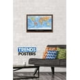 thumbnail image 2 of Map - World Wall Poster, 14.725" x 22.375", Framed, 2 of 5