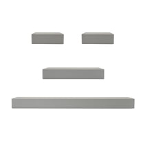 Melannco Set of 4 1-24 1-12 2-6 Chunky Shelves in Gray