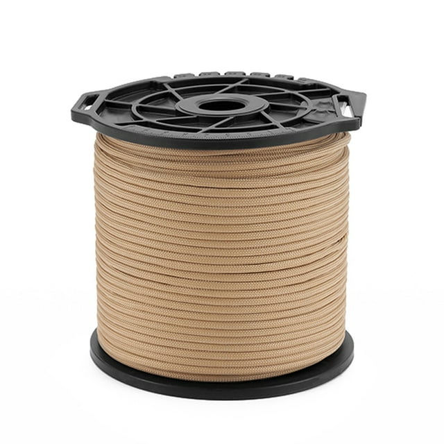 Outdoor Multi-function Spool 9-core Paracord Rope 4mm Thick Binding Rope Clothesline Tent Wind Rope Climbing Rope Khaki