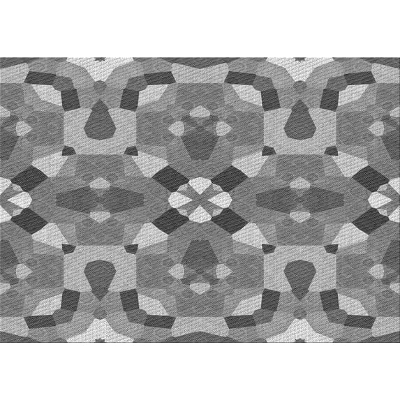 Ahgly Company Machine Washable Indoor Rectangle Transitional Ash Gray Area Rugs, 7' x 9'