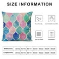 thumbnail image 5 of Creowell Throw Pillow Cover Moroccan Pink Teal and Purple Colorful Creative Decorative Pillow Case Home Decor Pillowcase, 5 of 5
