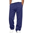 thumbnail image 3 of LTTVQM Sweatpants for Men Drawstring Elastic Waist Casual Wide Leg Relaxed Fit Jogging Bottom Sweatpants Fashion Soft Comfortable Lounge Joggers Pants with Pockets, 3 of 6