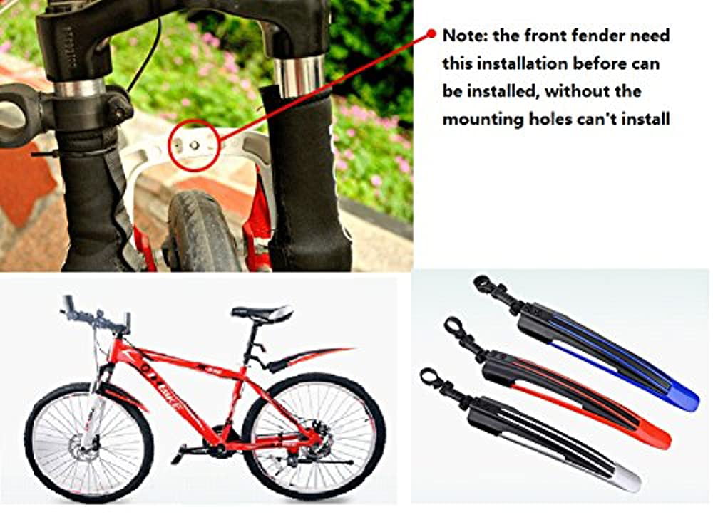 Road Mountain Bike Bicycle Cycling Tire Front/Rear Mud Guard Mudguard Fender Set 