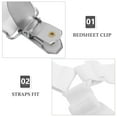 thumbnail image 3 of ORDDIART White Plastic Adjustable Bed Straps 1Pcs for Bedding Accessories, 3 of 8