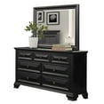 thumbnail image 2 of Roundhill Furniture Renova Vintage Black 7-Drawer Dresser with Mirror, 2 of 6