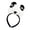 White, variant on Realistic Brown Black White Bear Ears Hair Hoop Headdress For Cosplayers