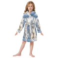 thumbnail image 2 of DIXRUYEE Bathrobes Belt Hooded Playful Polar Pals Creative Pattern, 2 of 8