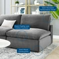 thumbnail image 4 of Sectional Sofa Set, Velvet, Grey Gray, Modern Contemporary Urban Design, Living Lounge Room Hotel Lobby Hospitality, 4 of 10