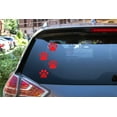 thumbnail image 3 of FINCIBO 3" x 3" Vinyl Decor Decal Sticker Removable For Notebook, Ipad, Car - Set of 4 Red Paw Dog, 3 of 5