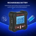 thumbnail image 3 of Black Digital Inclinometer with 4*90° Measuring Range, 0.02° Accuracy, LCD Backlight, Rechargeable 3.7V 1200mAh Battery, Built-in Magnet, Data Output & Hold Functions - Portable ABS Angle Gauge for, 3 of 7