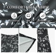 thumbnail image 5 of Asklazy Women's High Waisted Midi Skirt,Knee Length A-Line Flowy Swing Skirt,Soft Stretch Knit Work Skirt,Mother‘s Day,Black Leaves,2XL, 5 of 9