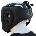 thumbnail image 4 of MRX Professional MMA Men Training Head Guard Judo Sparring Headgear Kickboxing Wrestling Boxing Helmet Protection for Face Forehead Ear Extra Thick Padded Cage Fighting Head Gear Black Small and Medium, 4 of 6