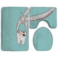 thumbnail image 1 of ABPHQTO Lindo dentista Juego de alfombras de baño de 3 piezas Alfombra de baño Alfombra de contorno y tapa de inodoro ABPHQTO  Cont-CHAPPLE-26095, 1 of 2