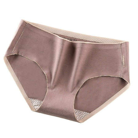 

SUANMAY Fashion Ladies Lace Seamless Contrast Color Simple Ladies Briefs D M