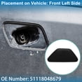 thumbnail image 3 of Unique Bargains Front Left Side Bumper Headlight Washer Nozzle Cover Cap No.51118048679 Bumper Trim Nozzle Cover for BMW 528i 2011-2016 Unpainted Strong Durable, 3 of 7
