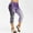 Purple, variant on Women's Lace Jean Capris Knee Length Denim Capris High Waisted Skinny Jean Leggings Casual Comfy Cropped Pants with Pockets