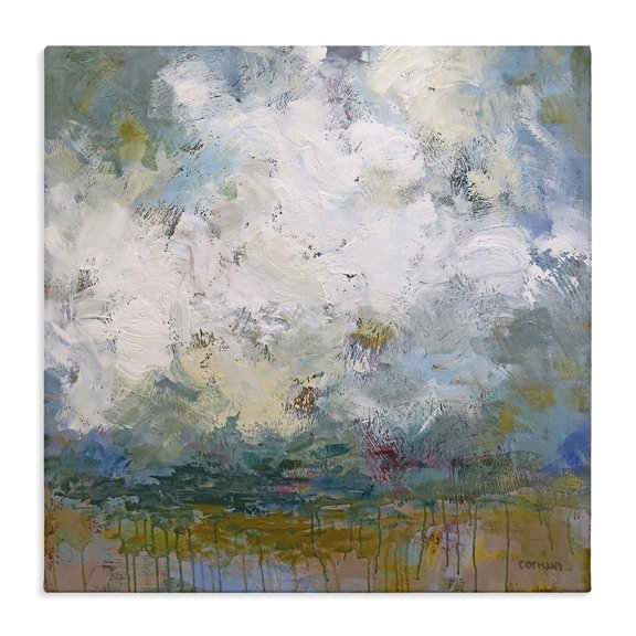 Stupell Industries Contemporary Brushed Clouds Abstract Canvas Art, 30 x 30, by Claire Cormany