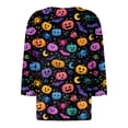 thumbnail image 5 of Godom Halloween Shirt for Women - Happy Halloween Pumpkin Graphic Womens 3/4 Sleeve Shirts V Neck Tops, 5 of 5