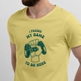 thumbnail image 2 of Greenyef Graphics I Paused My Game to Be Here Gamer Gift Funny Tee Men's T-Shirt Style-43 (Cornsilk & Forest Green, Medium), 2 of 6