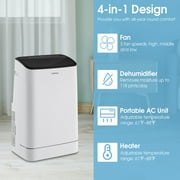 Costway 15000 BTU Portable Air Conditioner with Remote APP Control Cool Fan Heat Dehum