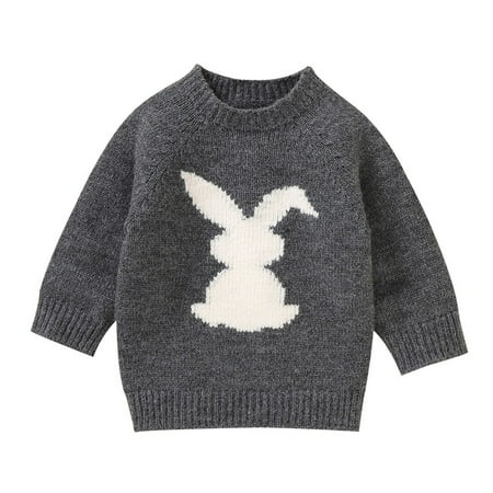 

Baby Boy Girl Cute Bunny Pullover Sweater Warm Knit Tops for Infant Toddler Kids