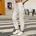 thumbnail image 2 of Seductiva Casual Pants for Women Linen Pants for Women Summer Casual High Waisted Drawstring Lightweight Beach Pant with Pockets Beach Pants Loose Fit, 2 of 5