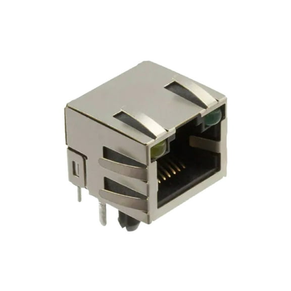 Pack of 2pcs E5J88-14LJ24-L Conn RJ-45 F 8 POS 2.04mm Solder RA Thru-Hole 12 Terminal 1 Port, RoHS
