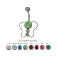 thumbnail image 1 of Butterfly Belly Button Ring with Cz Jewels 14G, 1 of 1