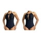 thumbnail image 2 of Advancent Traje de baño sexy de una pieza Traje de baño elástico de color sólido Traje de baño de encaje plisado Halter Traje de baño S 2piezas, 2 of 6