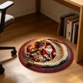 thumbnail image 5 of 3D Christmas Rugs - Optical Illusions Christmas Round Rug, 24 Inch, Decorative Santa Printed Area Mat for Indoor Outdoor Xmas Decor, 5 of 8