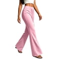 thumbnail image 5 of Ixbnca Womens Bootcut Pants Stretchy Drawstring Yoga Long Pants Comfy High Rise Loungewear Gym Flared Sweat Pants, 5 of 7