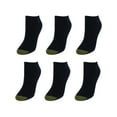 thumbnail image 2 of GOLD TOE 6 Pack Black Solid Cushioned Athletic No Show Socks 6-9, 2 of 3