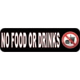 thumbnail image 2 of 10in x 3in No Food or Drinks Sticker, 2 of 2
