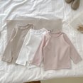 thumbnail image 2 of Camisa básica de manga larga para niños Camiseta de cuello redondo para niños Camisa básica larga engrosada de primavera y otoño, 2 of 6