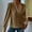 c01Brown, variant on JGGSPWM Long Sleeve Blouses for Women, Solid Color Chiffon Soft Satin Silk Tops V Neck Loose Business Shirts Casual Work Tunic White S