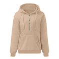 thumbnail image 4 of Half Zip Hoodie for Women Oversized Y2k Hooded Sweatshirt Fall Winter Fashion Loose Trendy Streetwear Pullover, 4 of 4