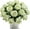 Green, variant on 12PCS Artificial Roses Silk Flowers Fake Roses Bouquet Long Stem for Home Wedding Decoration Party (Wine)