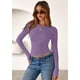 thumbnail image 5 of Remera PRETTYGARDEN de Manga Larga Tejido Acanalado Morada XXL, 5 of 9