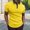 Yellow, variant on Bcfgryg Men's Casual Ribbed Lapel Button Business Color Block T Shirt For Men Men's T Shirts Orange L