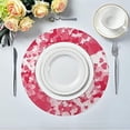 thumbnail image 3 of GZHJMY Valentine's Day Love Heart Round Placemasts Set of 4, Non-Slip Heat Resistant Place Mats Washable Kitchen Dining Table Mats, 15.4", 3 of 5