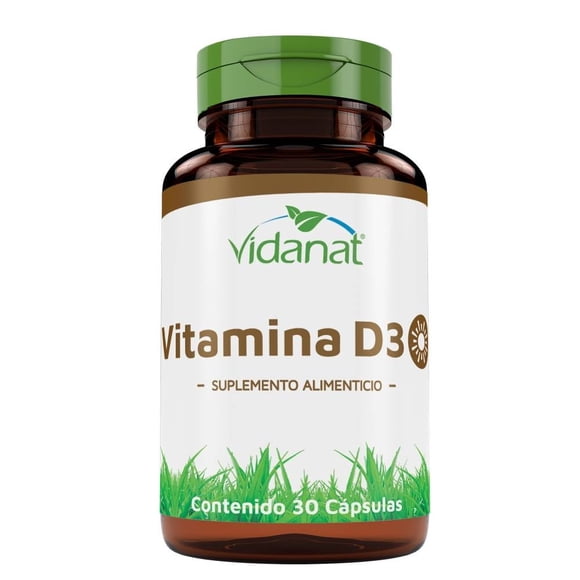 Vitamina D Vidanat 1 Bote con 30 capsulas sin sabor 410mg