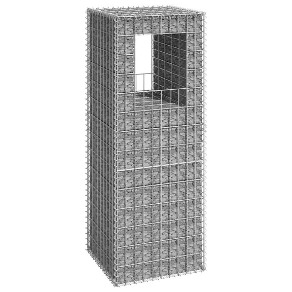 vidaXL Gabion Basket Gabion Wall Patio Gabion Basket Post Rock-stone Wall Iron
