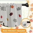 thumbnail image 6 of Fall Pimpkin Kitchen Window Curtains Valance and Tier Set 36 Inch, Autumn Leaves Leopard Plaid 3 Piece Window Treatment Tiers for Living Room Bedroom Kitchen Decor Drapes, 6 of 6