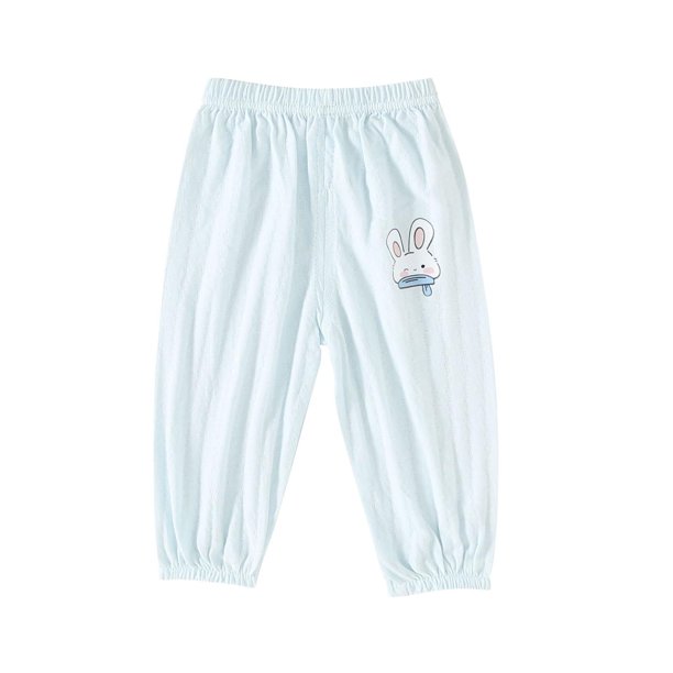 Odeerbi 0-5 Años Niños Niñas Algodón Lino Bloomers Verano Impresión Lindo Jogger Pantalones Casual Transpirable Linterna Pantalones Haren Pantalones